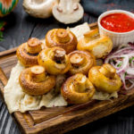 Шампиньоны на мангале в Солнечногорске